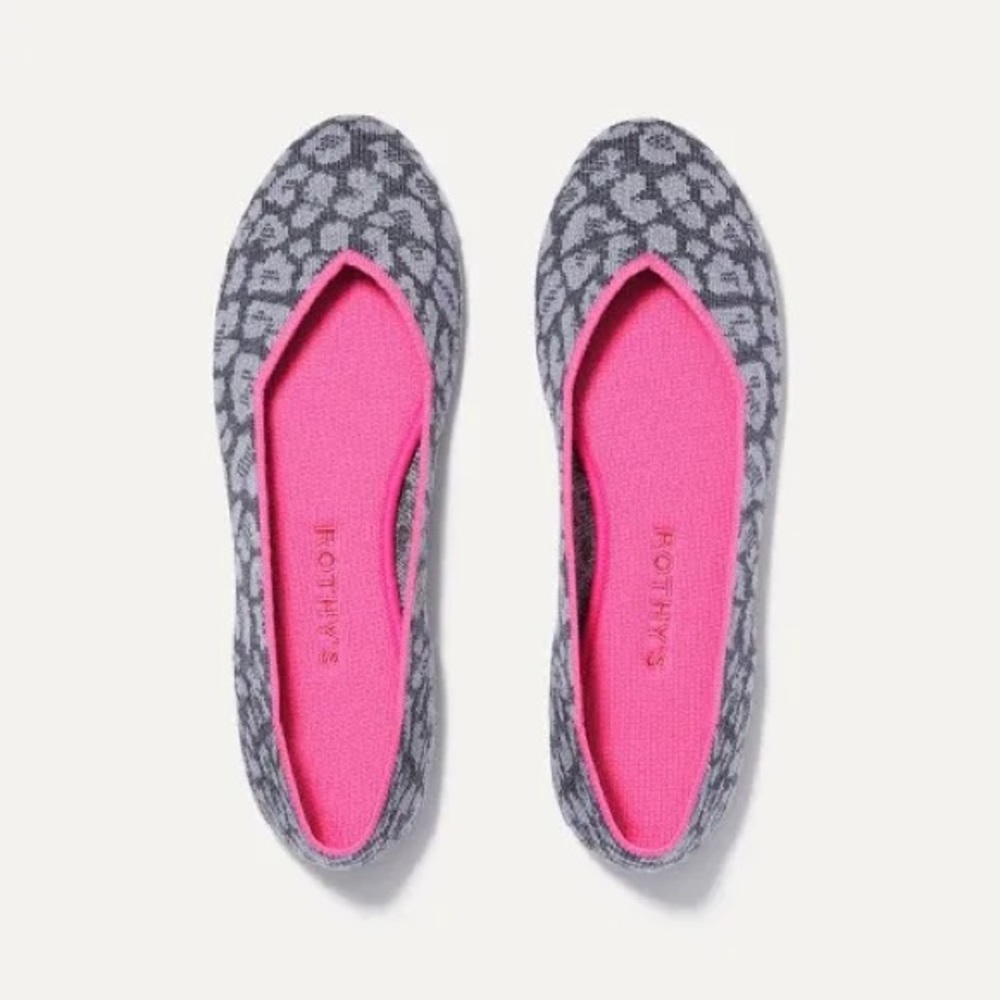 Nwob Rothy's The Merino Flat In Haze Spot - Size 7.5